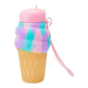 Portable Ice Cream Collapsible Water Bottle