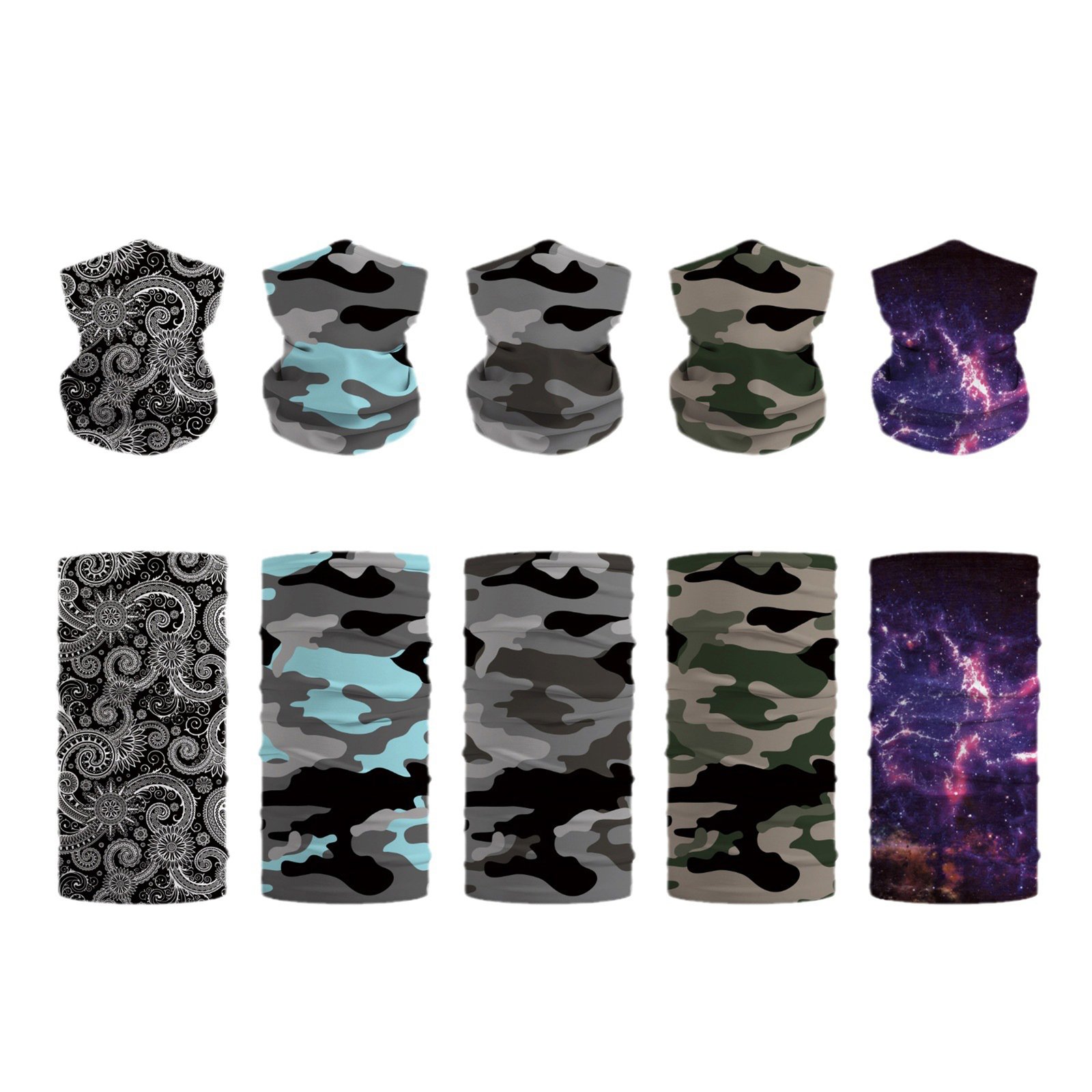 10"x20" Double Layer Polyester Full Color Tube Neck Gaiter