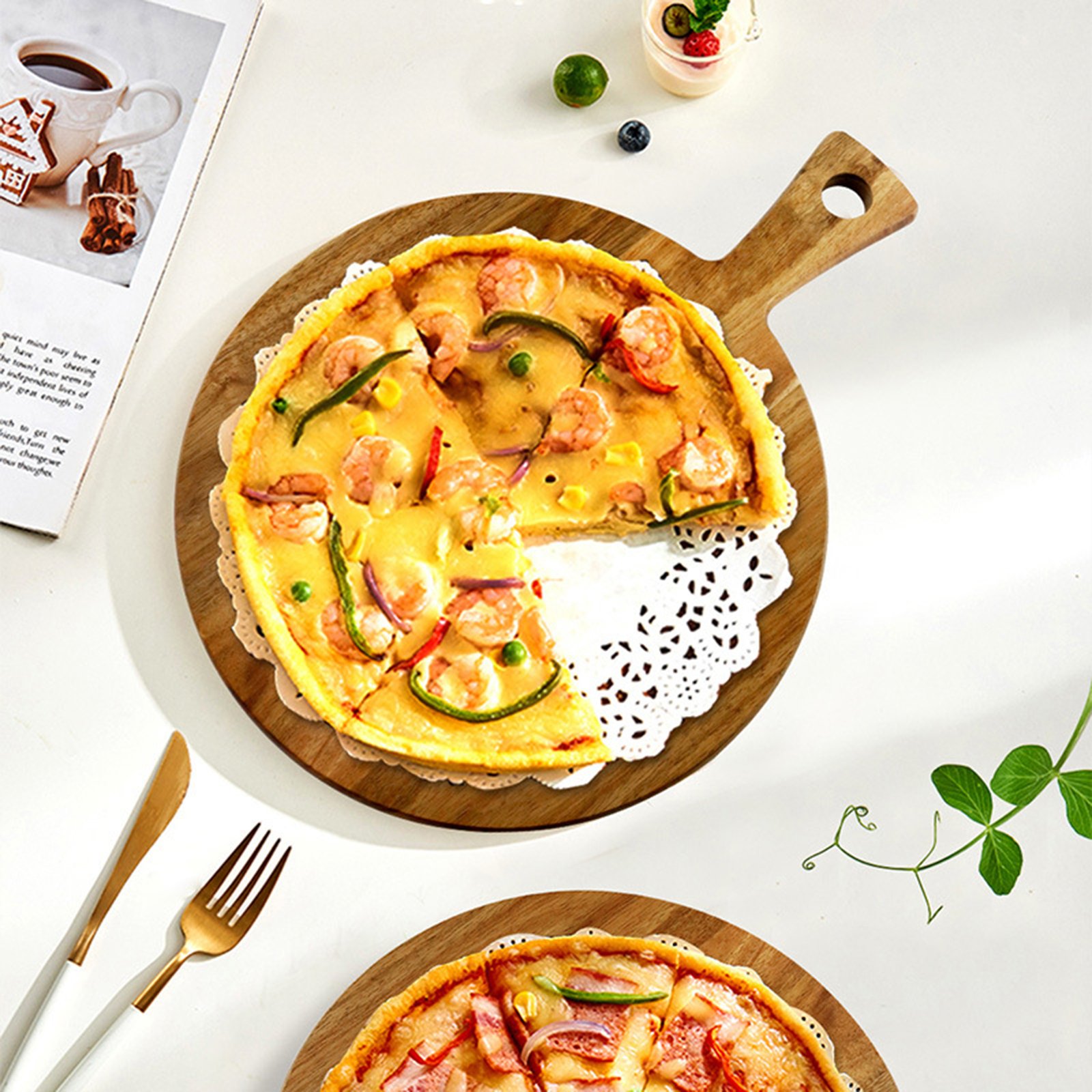 12" Cutting Board Wooden Pizza Board