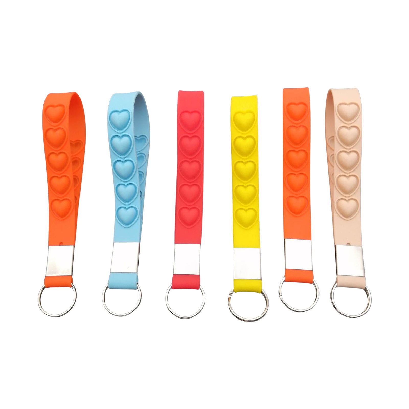 2024 New Bubble Silicone Keychain Heart Mouse Wristband