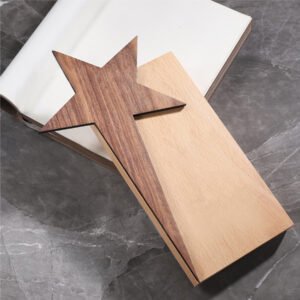 Wooden base with engraved trophy