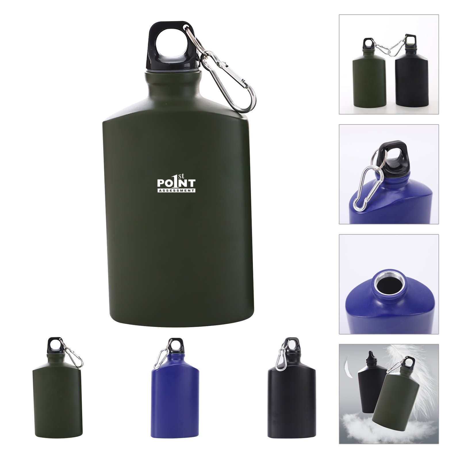 Military Portable Hiking Canteen Aluminum Bottle
