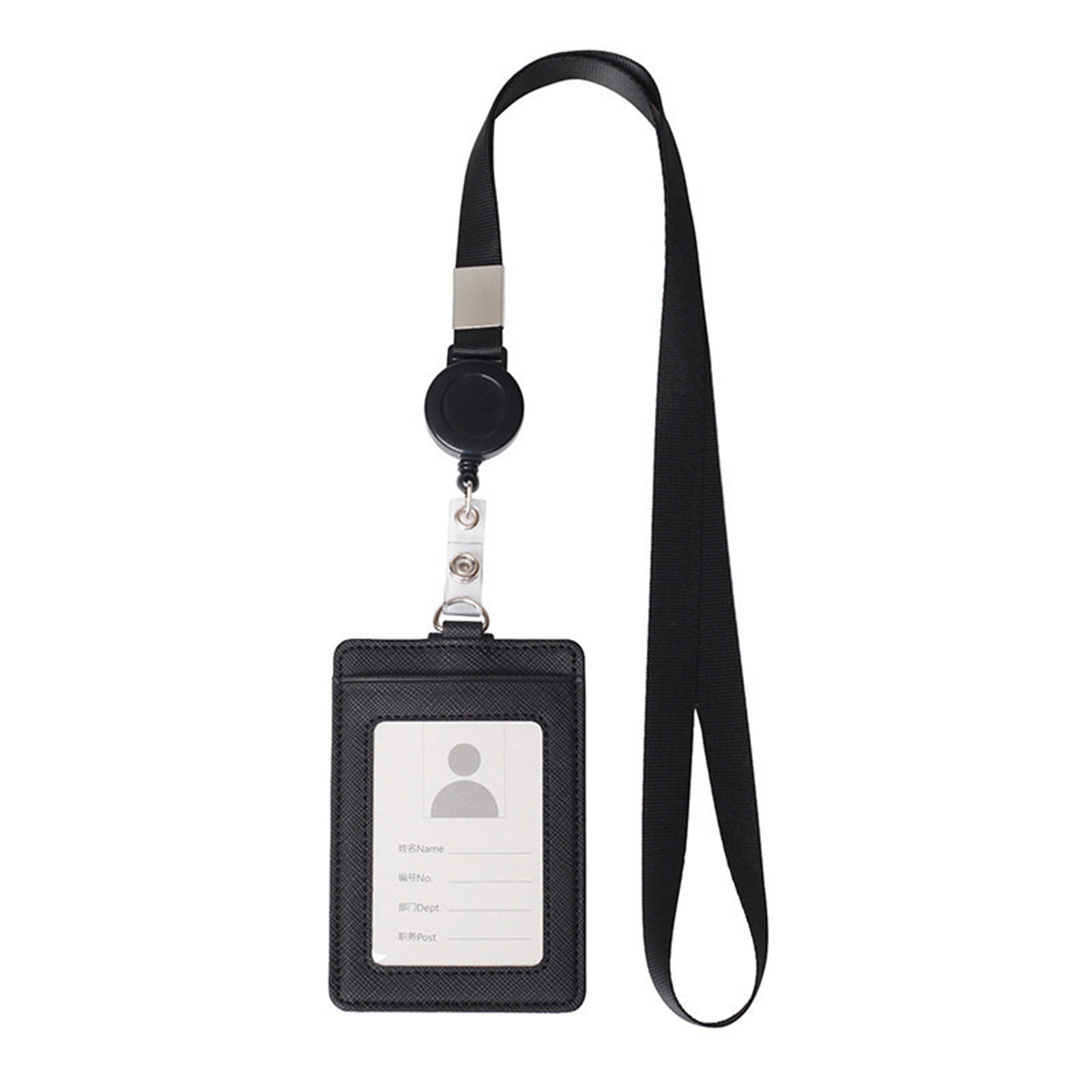 ID Badge Holder With Retractable Lanyard