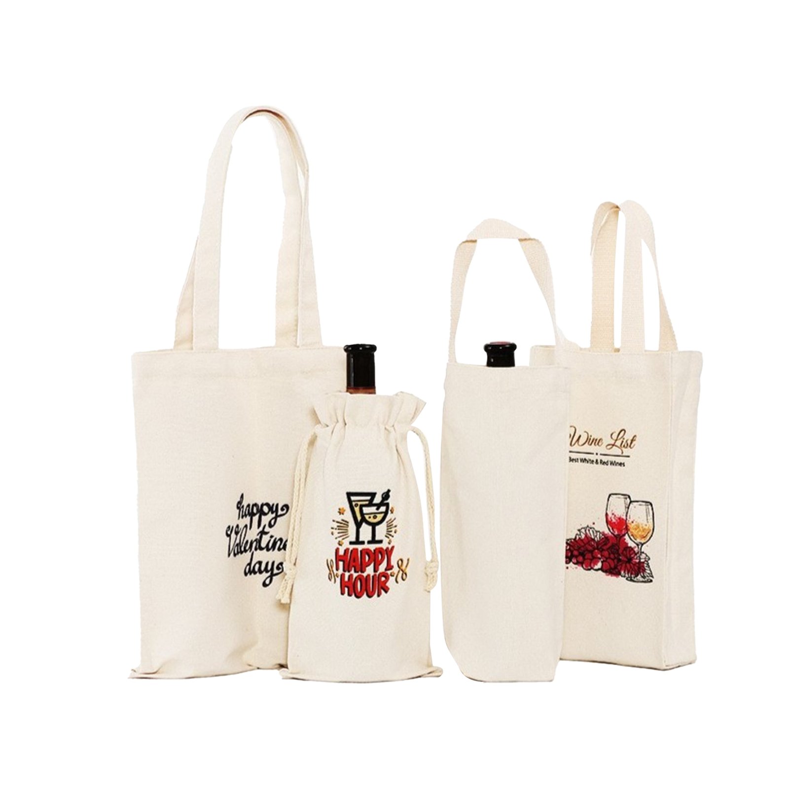 Single Bottle Canvas Bag