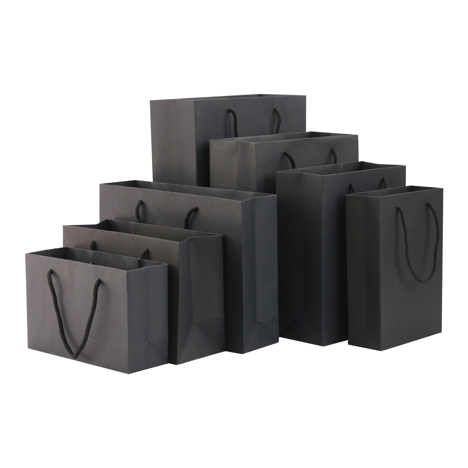 Premium Black Matte Paper Shopping bag