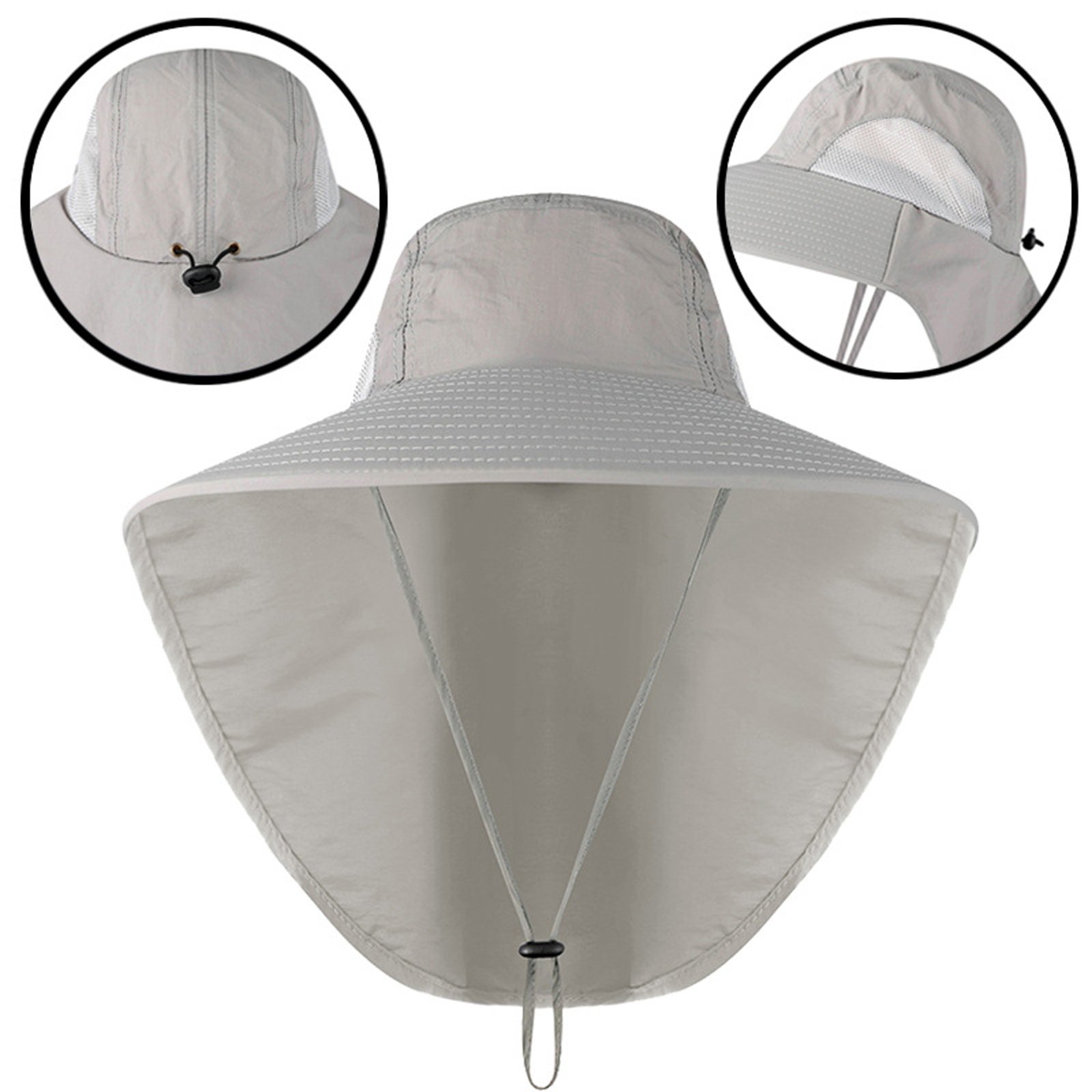 Uv Protection Bucket Hat With Neck Flap