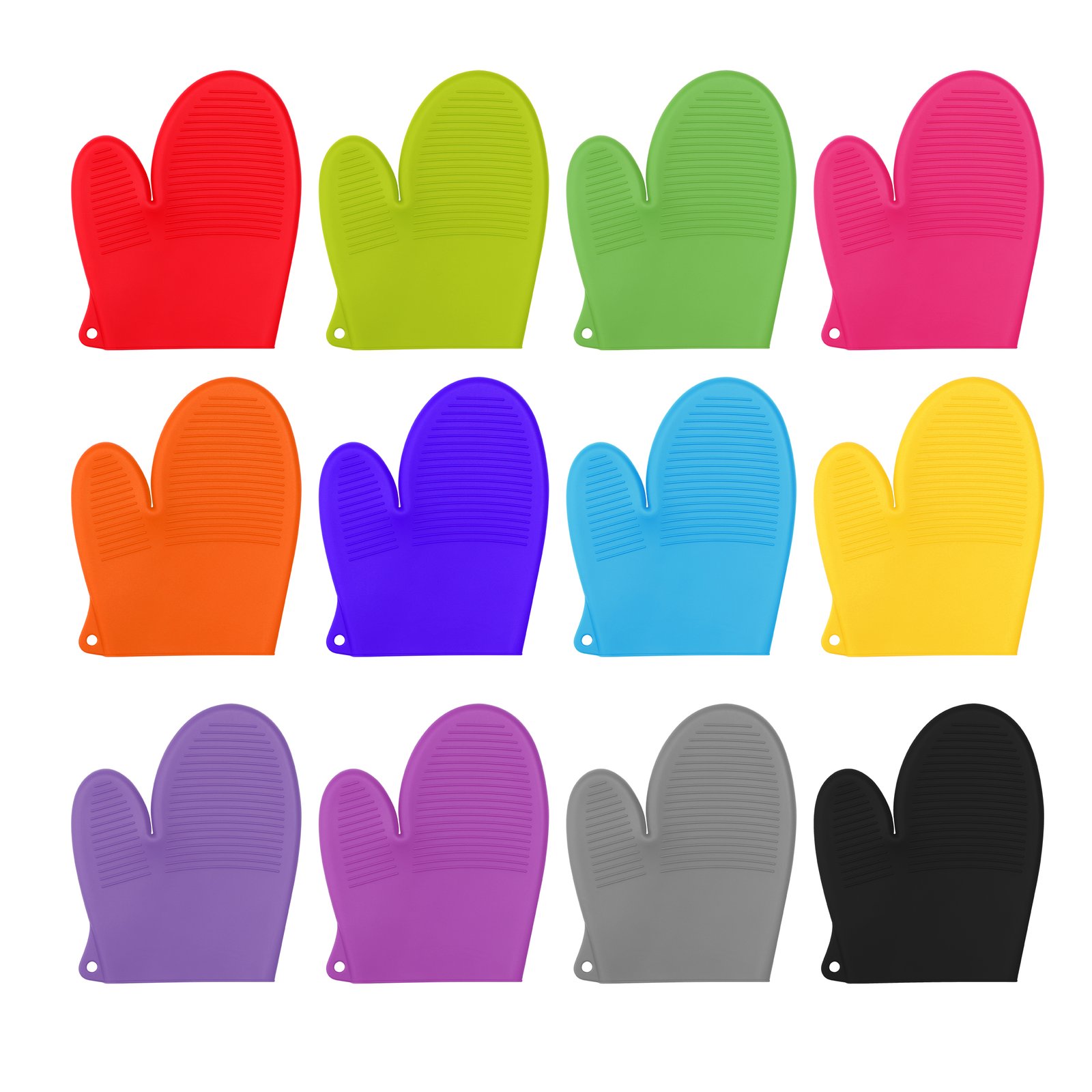 Heat Resistant Soft Silicone Oven Mitts Easy Hanging