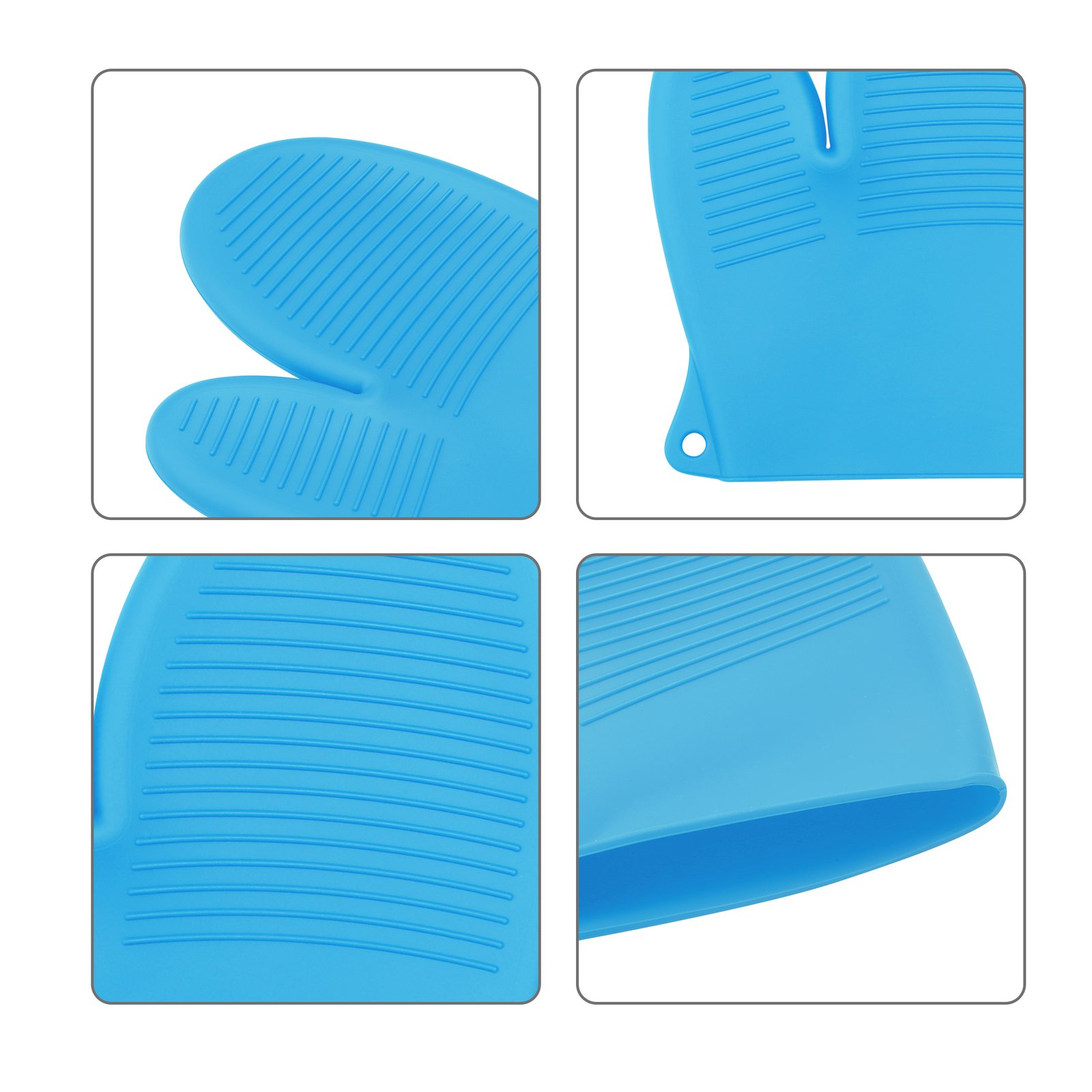 Heat Resistant Soft Silicone Oven Mitts Easy Hanging