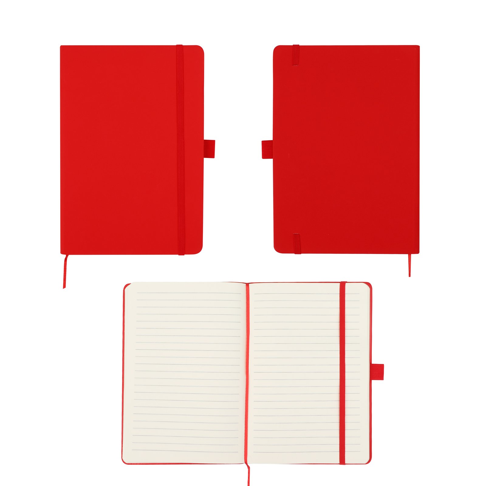 A5 Pu Journal Notebook W/ Elastic Band & Pen Loop