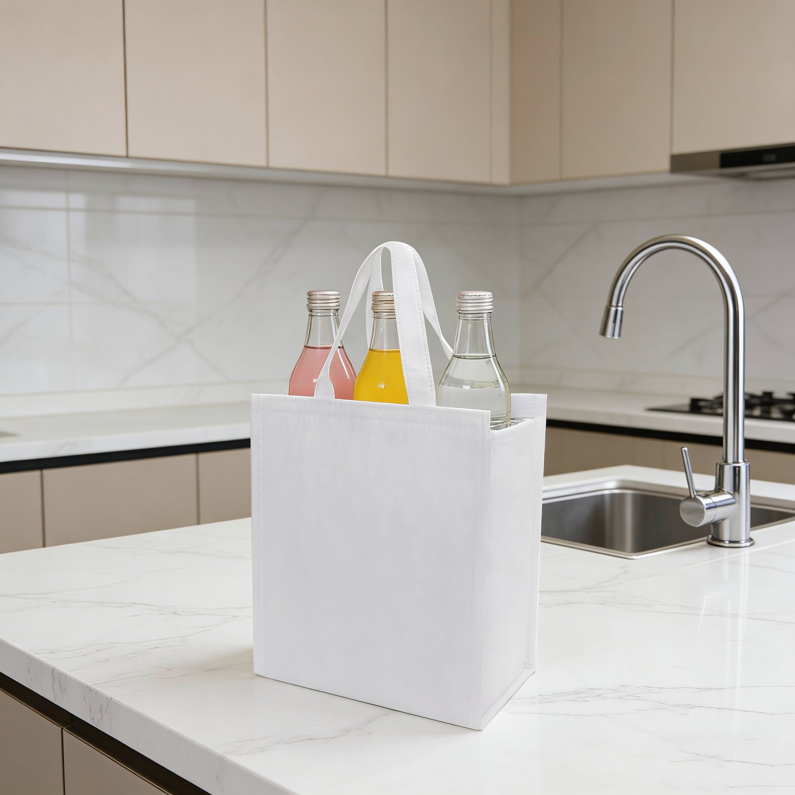 Non-Woven Insulated Cooler Tote Bag 9"x5.9"x10.6"