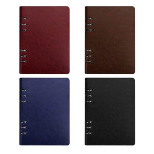 A5 Refillable PU Leather 6 Ring Binder Notebook
