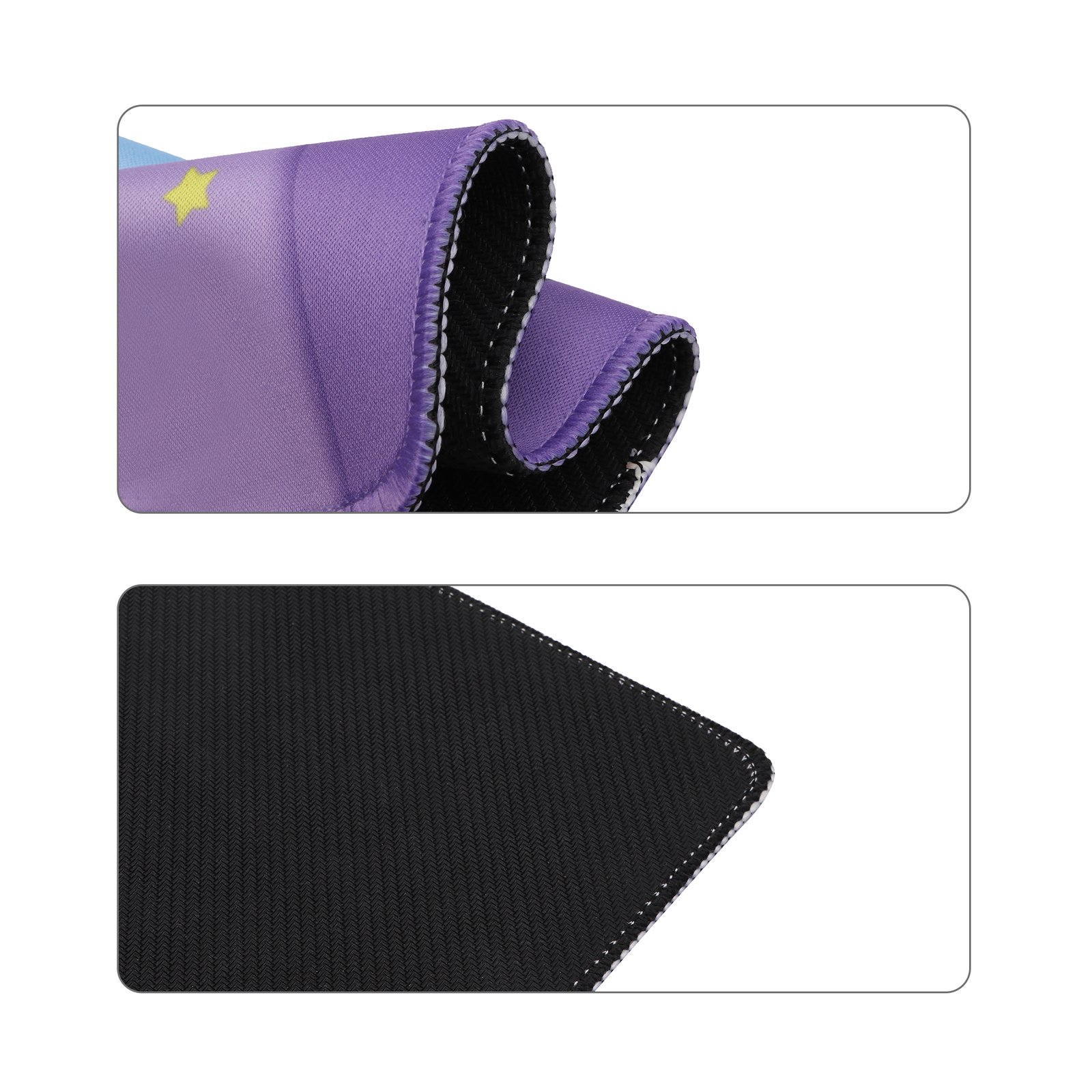 Non Slip Square Mouse Pad With Stitched Edge