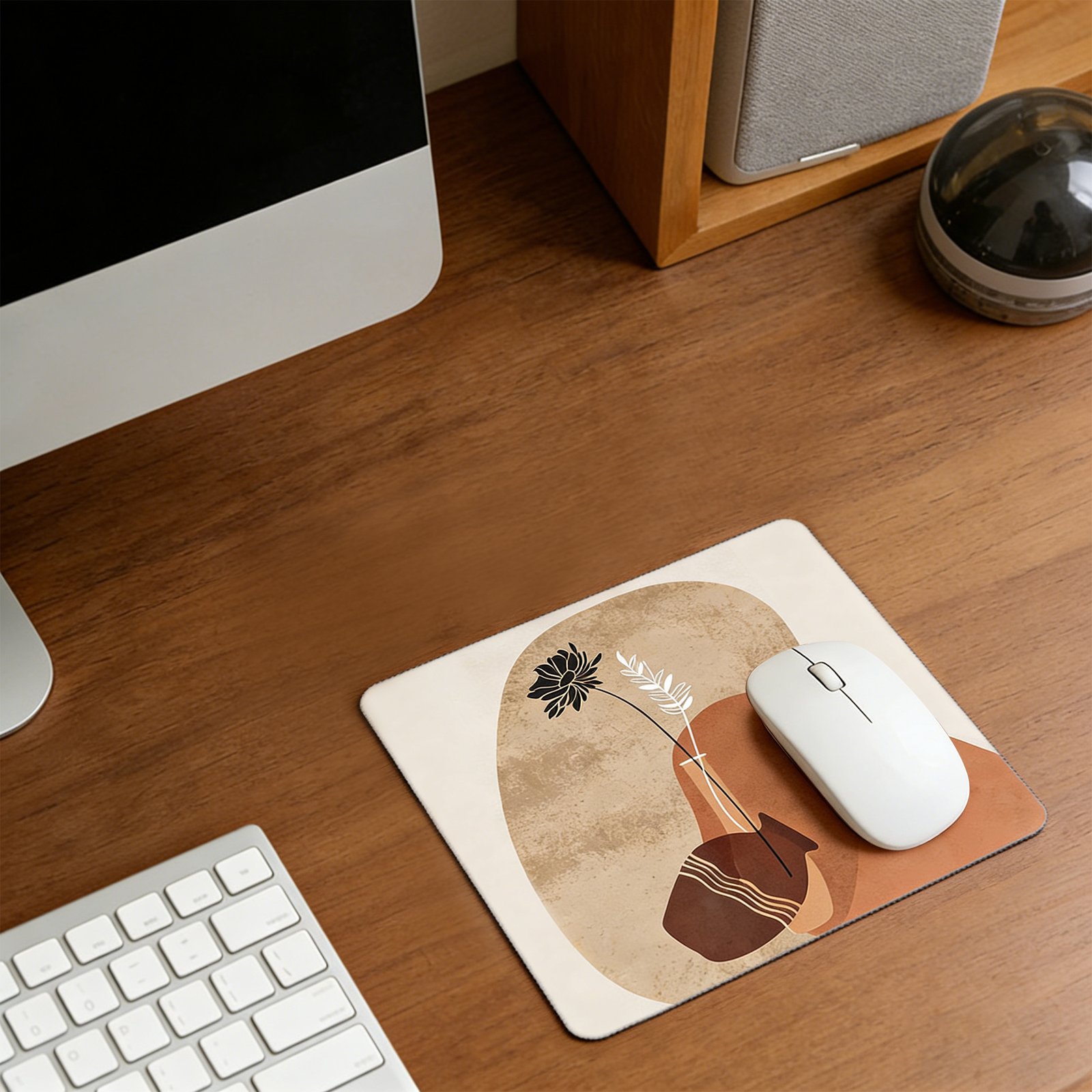 Non Slip Square Mouse Pad With Stitched Edge