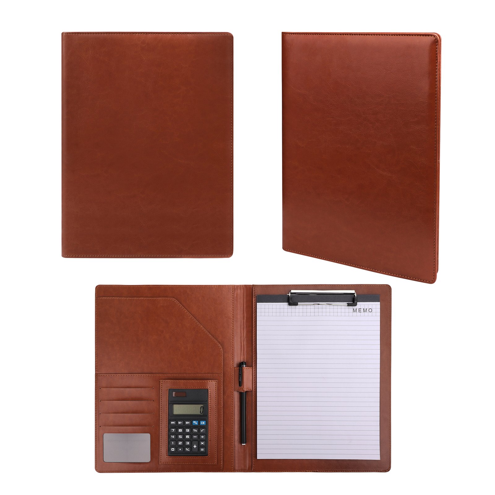 A4 PU Leather Business Padfolio With Calculator&Pen