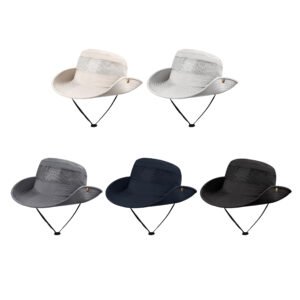 Wide Brim Sun Hat Travel Bucket Hat W/ Adjustable Strap