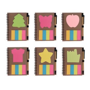 Mini Spiral Notebook With Pen, Flags&Sticky Notes