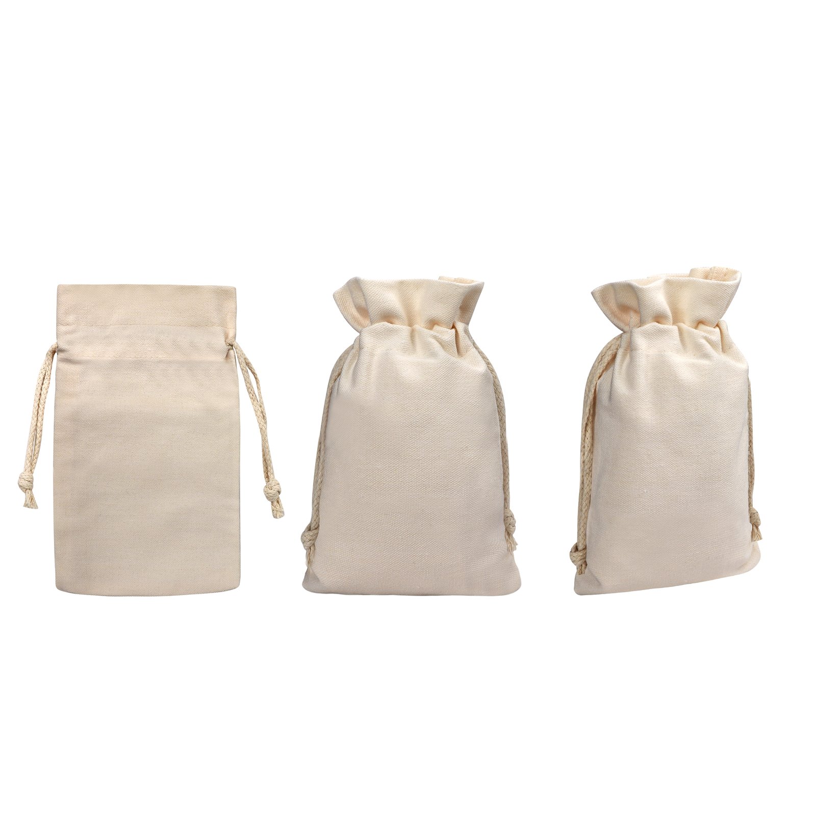 8.3"x6"Small Cotton Canvas Drawstring Bag Muslin Sachet Bags