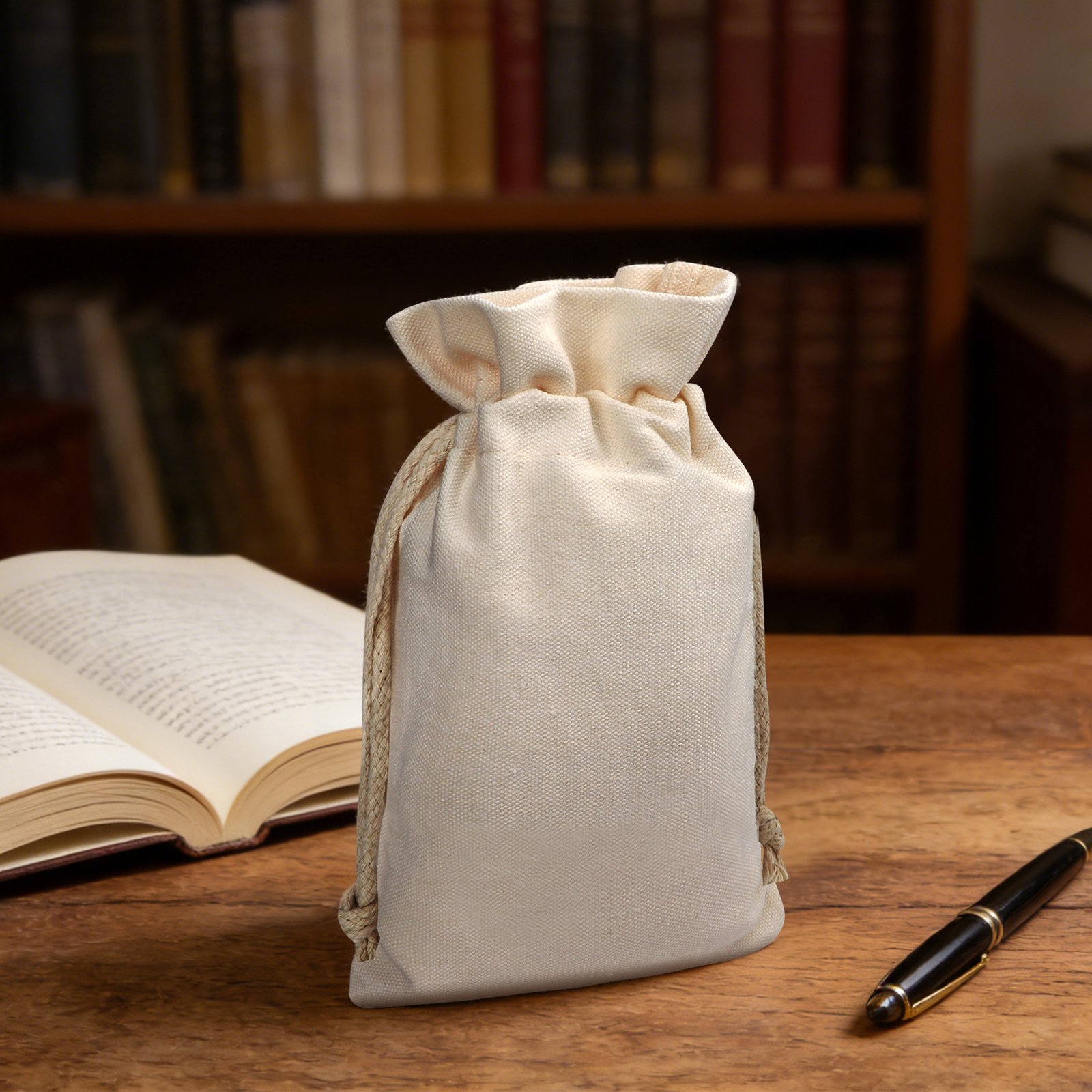 8.3"x6"Small Cotton Canvas Drawstring Bag Muslin Sachet Bags