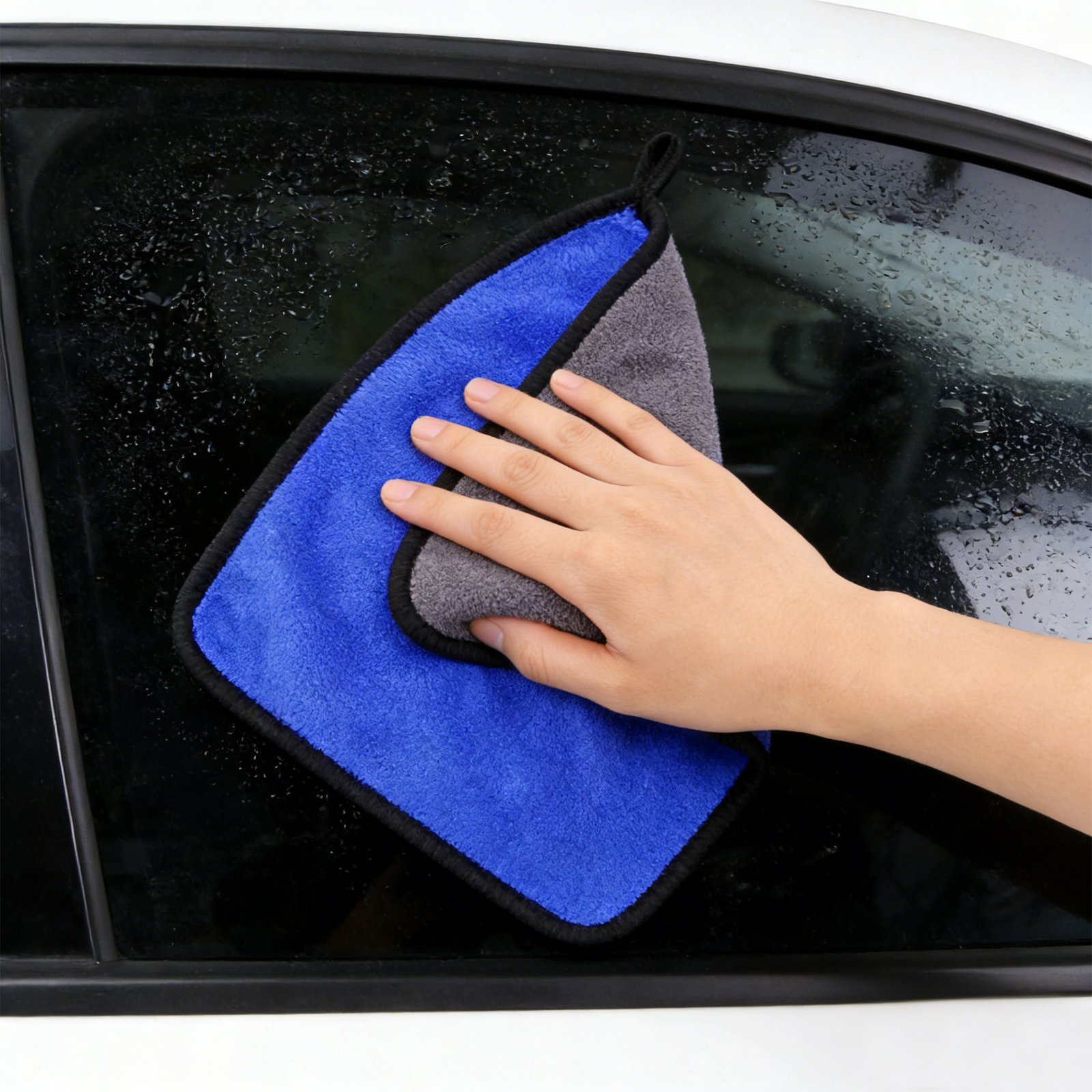 12"x12" Polyester Absorbent Car Wash Towels Dual Color