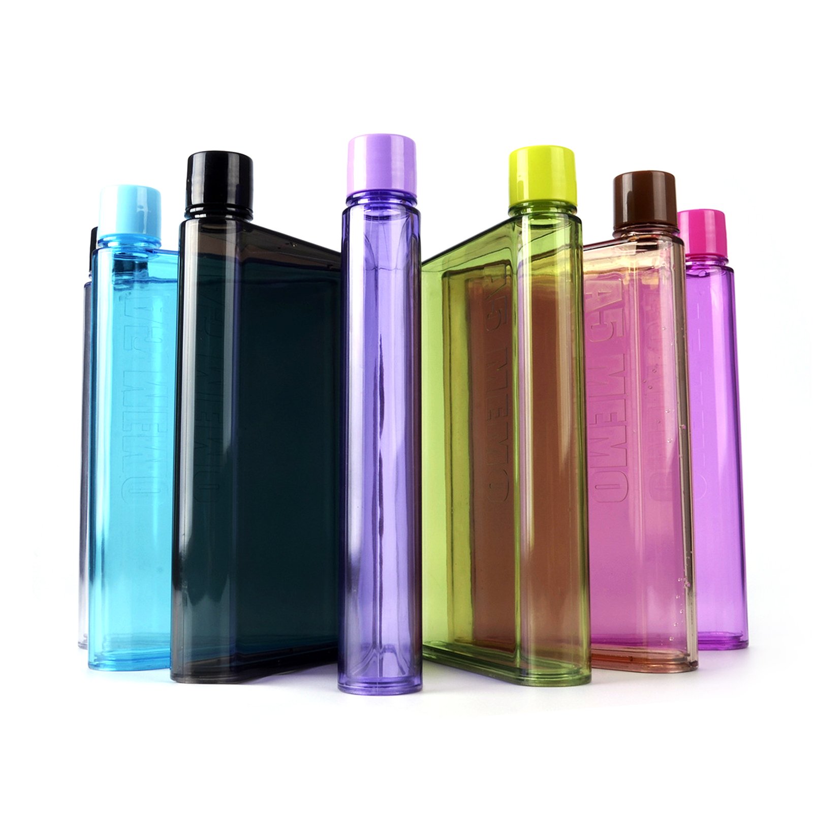 16 Oz. A5 Notebook Transparent Flat Water Bottle