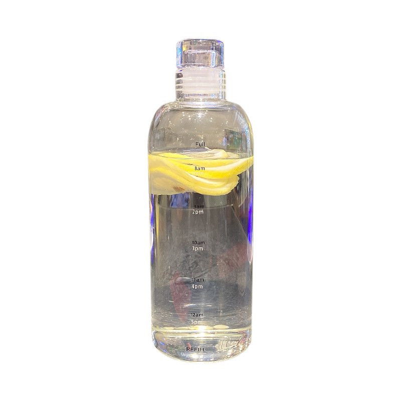 Transparent With Time Scale Water Bottle