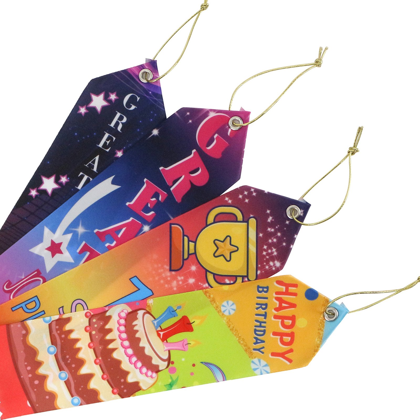 2"x6" Sublimated Polyester Award Ribbons