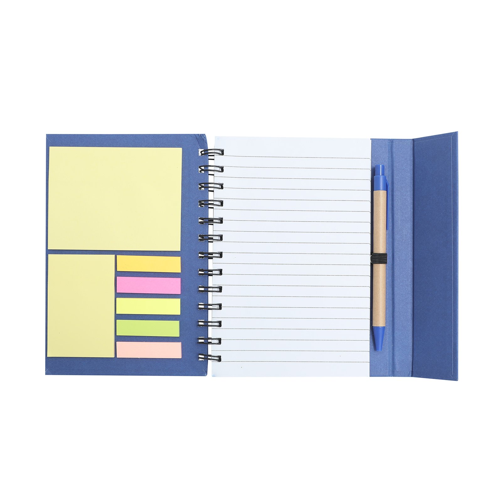 Spiral Notebook With Sticky Notes And Flags