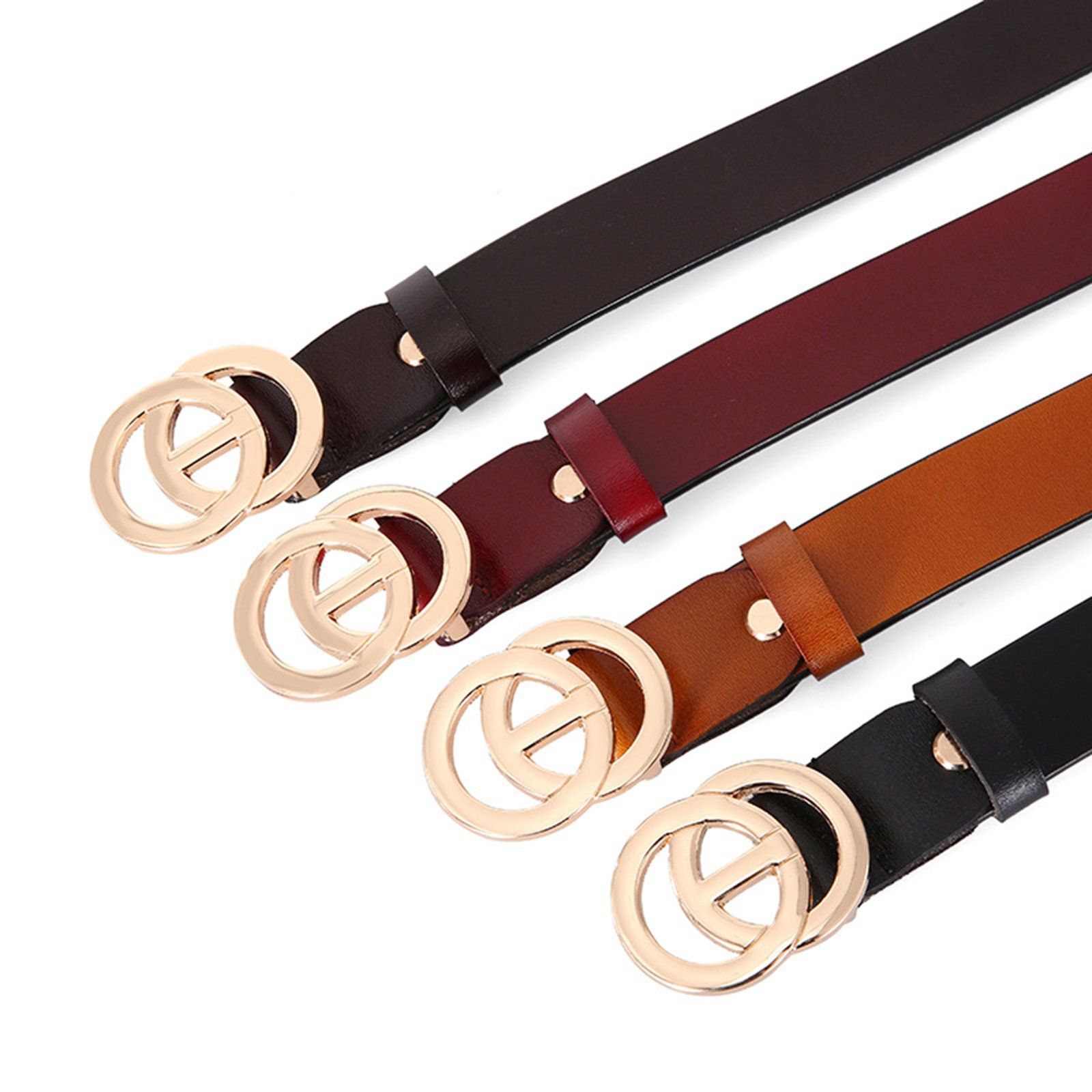 Ladies Slim Leather Belt