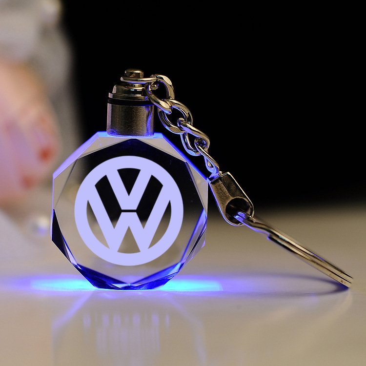 LED Light Crystal Key Chain