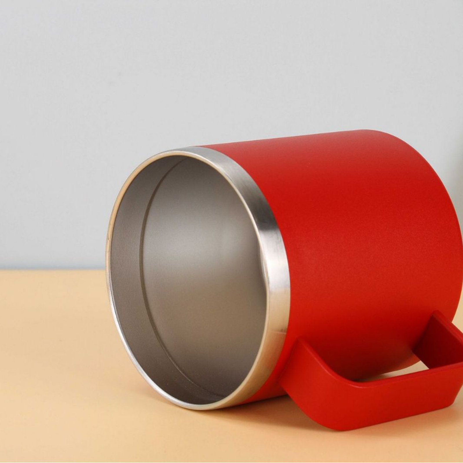 14Oz Stainless Steel Vacuum Camping Mug With Handle