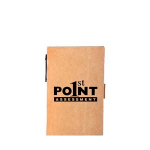 5.9"x3.9"Custom Kraft Paper Cover Sticky Notebook W/ Pen