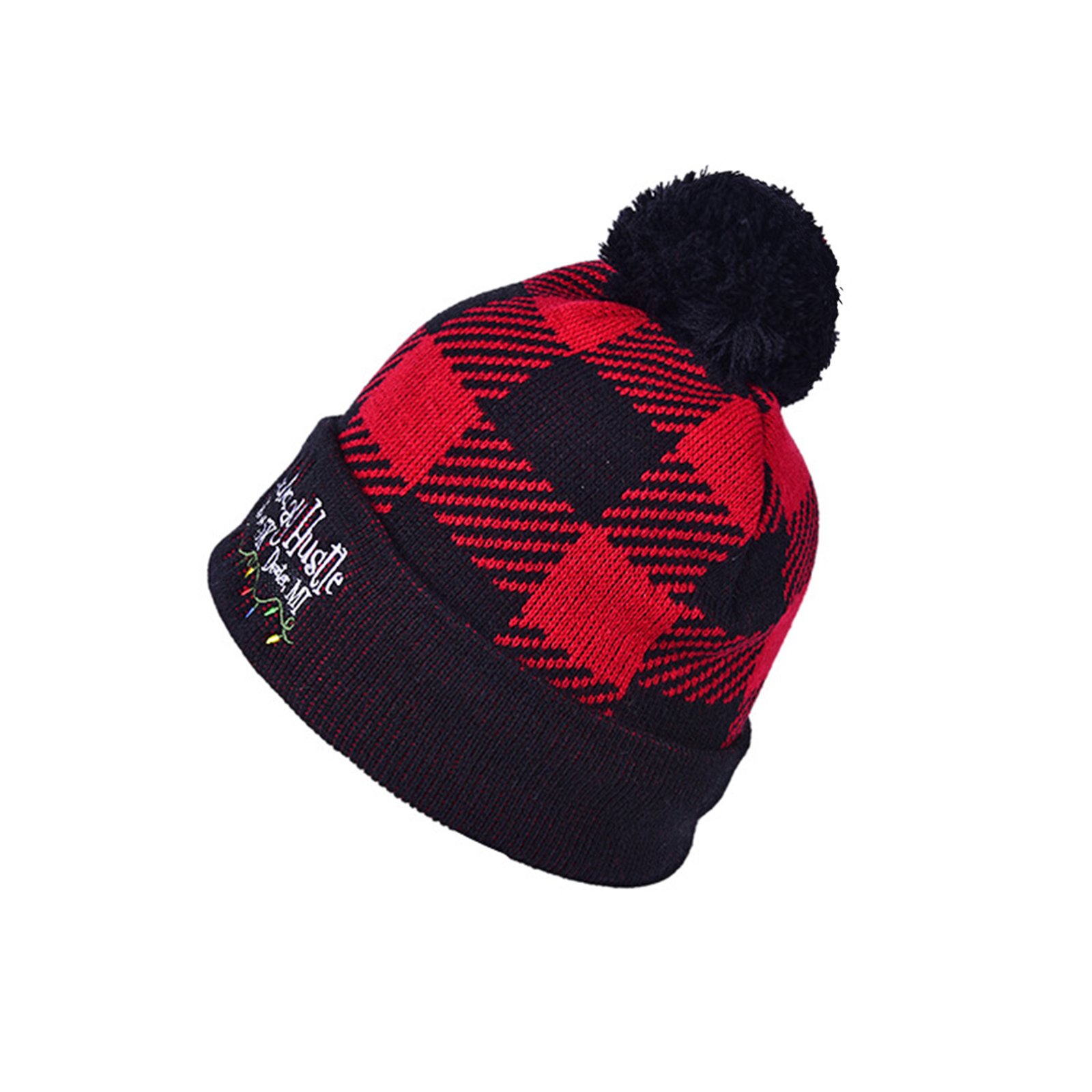 Plaid Knit Beanies