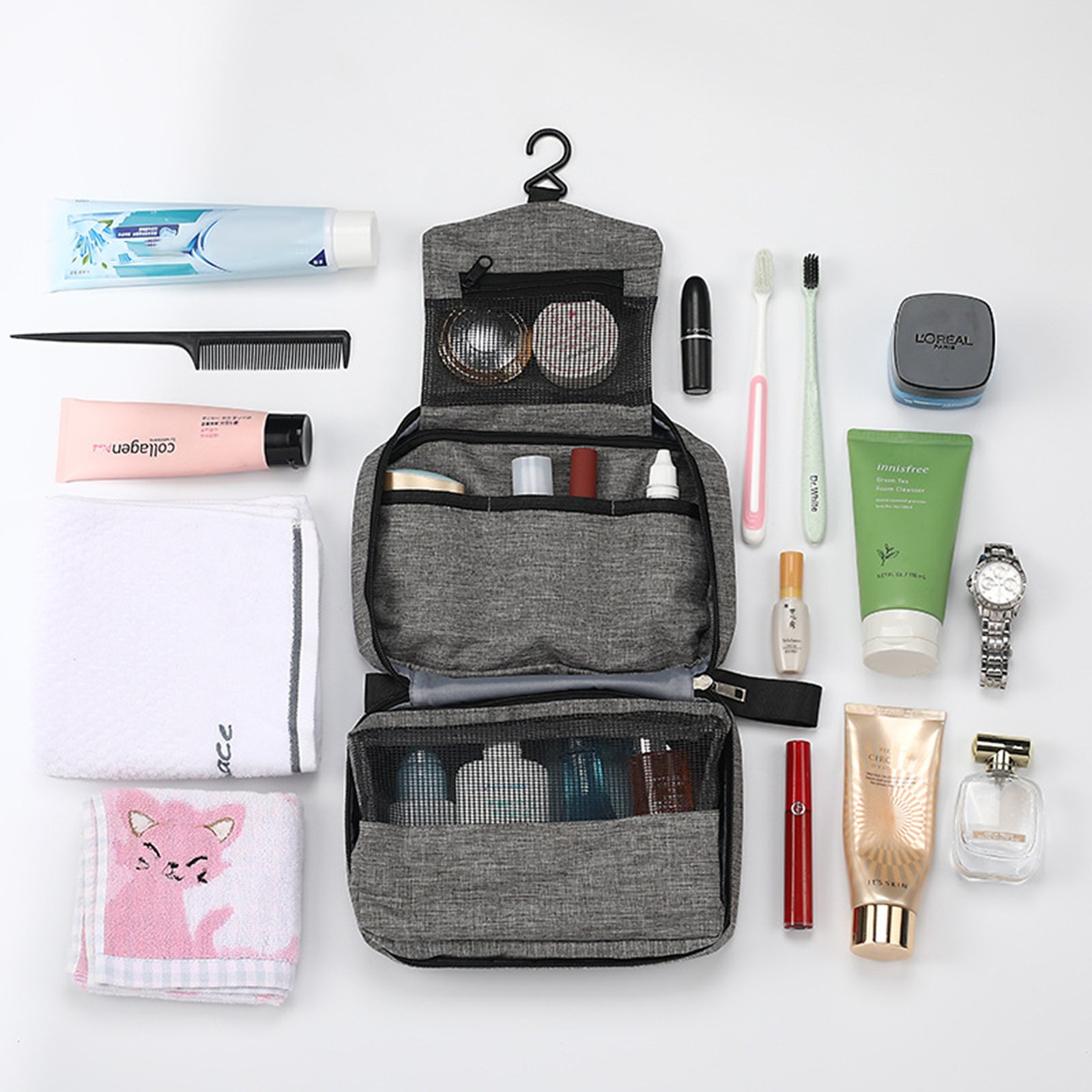 Foldable Travel Toiletry Bag
