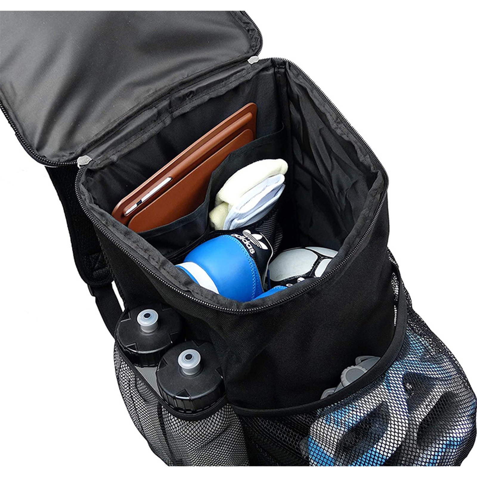 Sports Workout Gym Bag Backpack W/ Ball Equipment Pocket