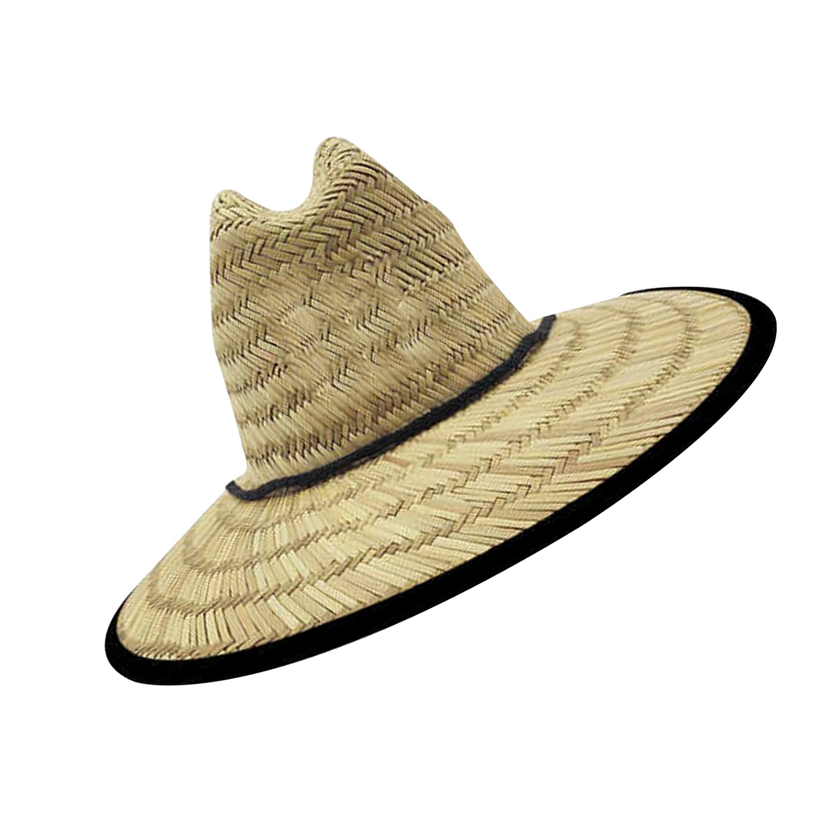 Lifeguard Straw Hat + Full Color Underbrim Imprint and Patch