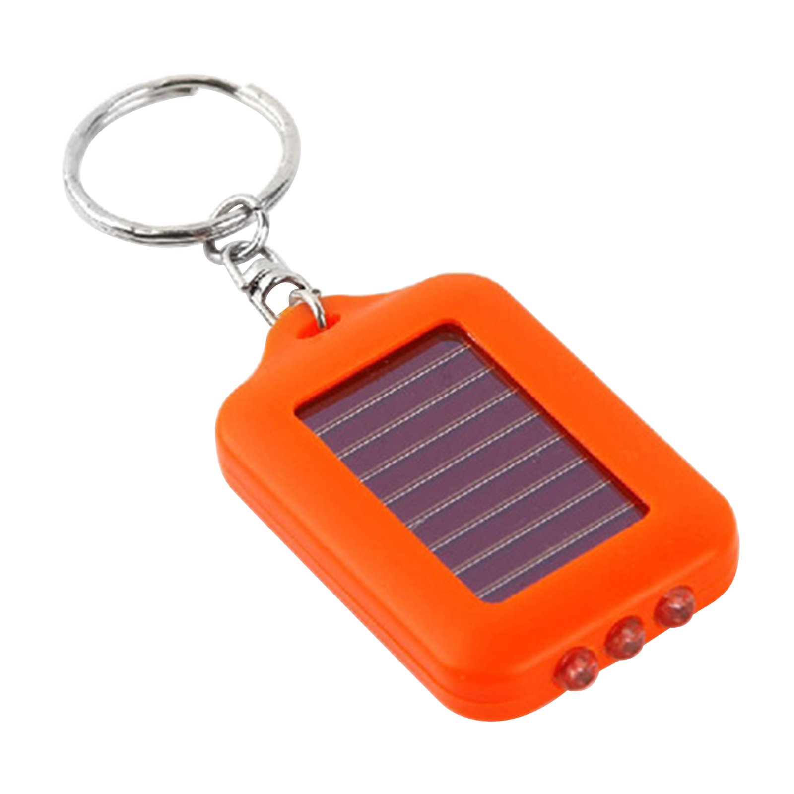 Solar Powered Led Flashlight Keychain