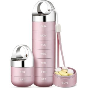 7-Day Aluminum Alloy Pill Box Portable Waterproof Outdoor Metal Case