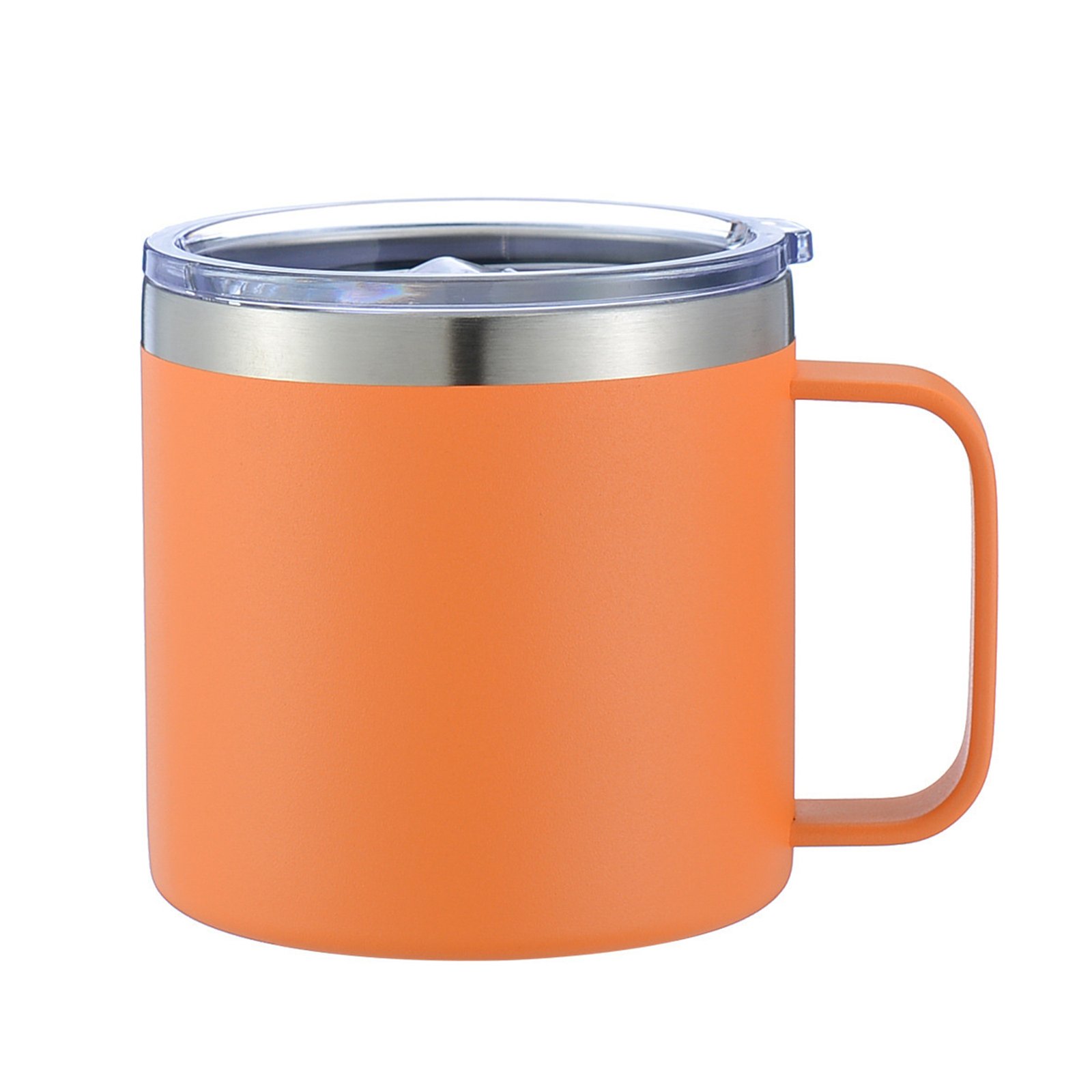 14Oz Stainless Steel Vacuum Camping Mug With Handle