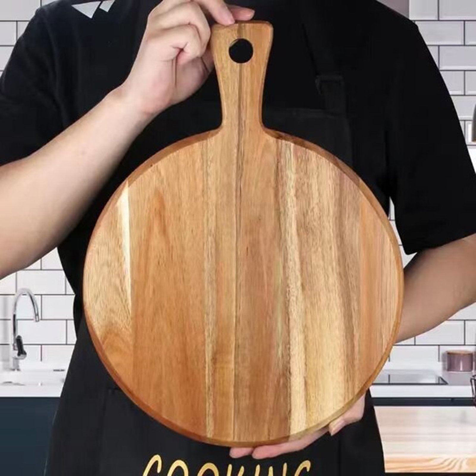 12" Cutting Board Wooden Pizza Board