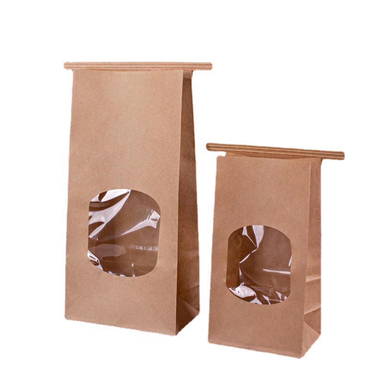 Clear Window Kraft Toast Bag Waterproof