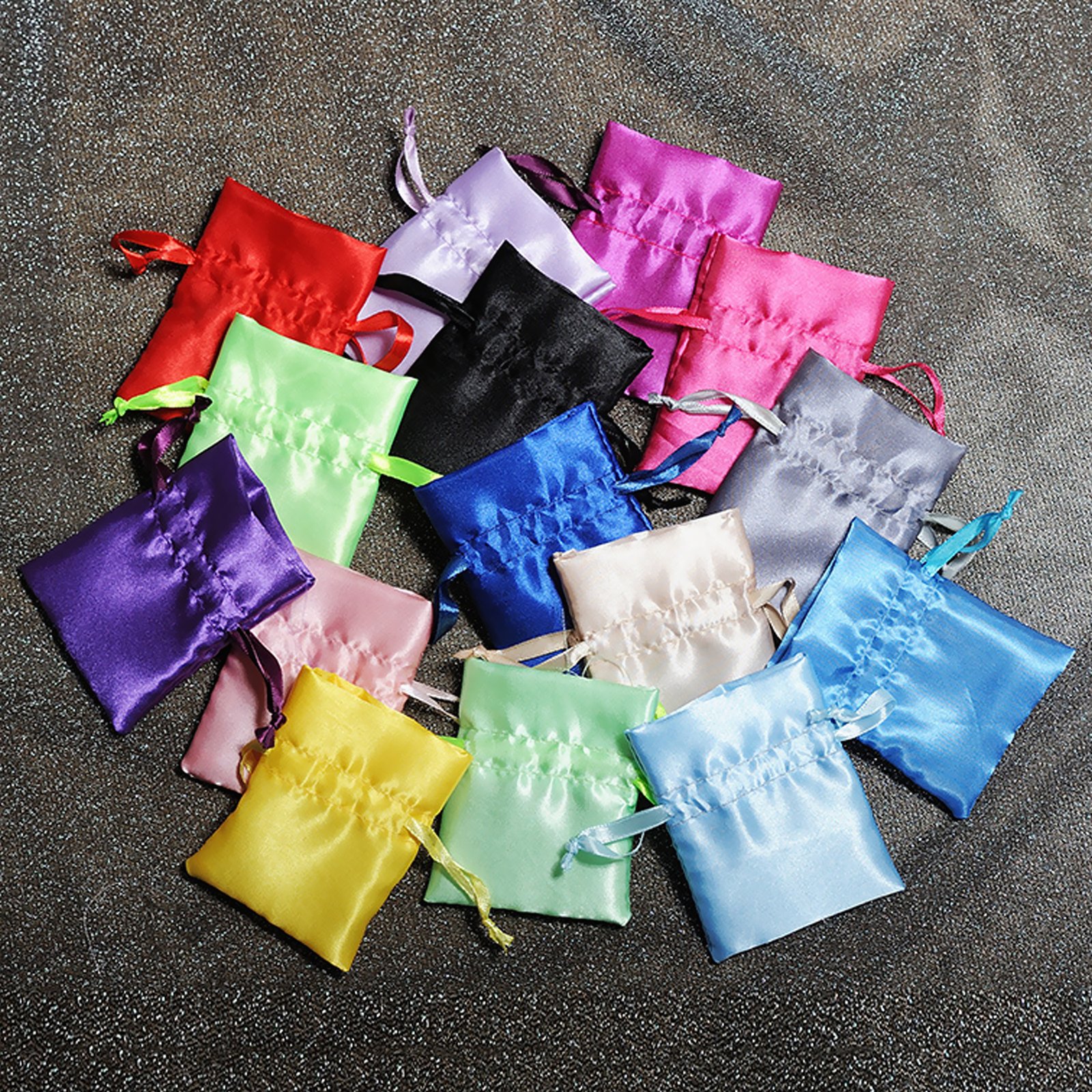Custom Satin Drawstring Pouch Bag