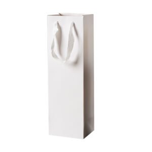 Full Color Matte White Card Wine Bottle Bag