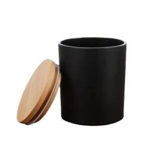 Candle Glass Jars with Bamboo Lids