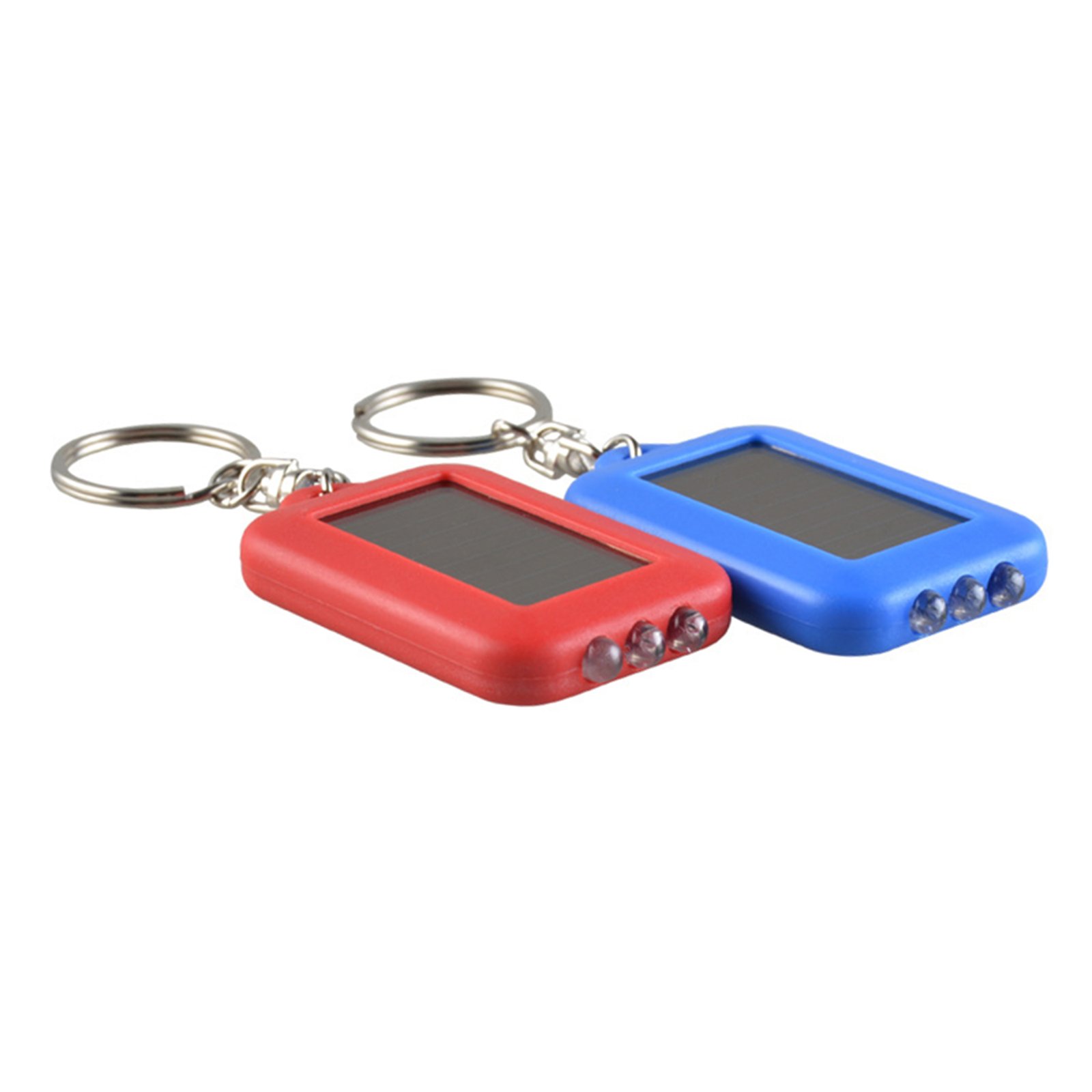 Solar Powered Led Flashlight Keychain