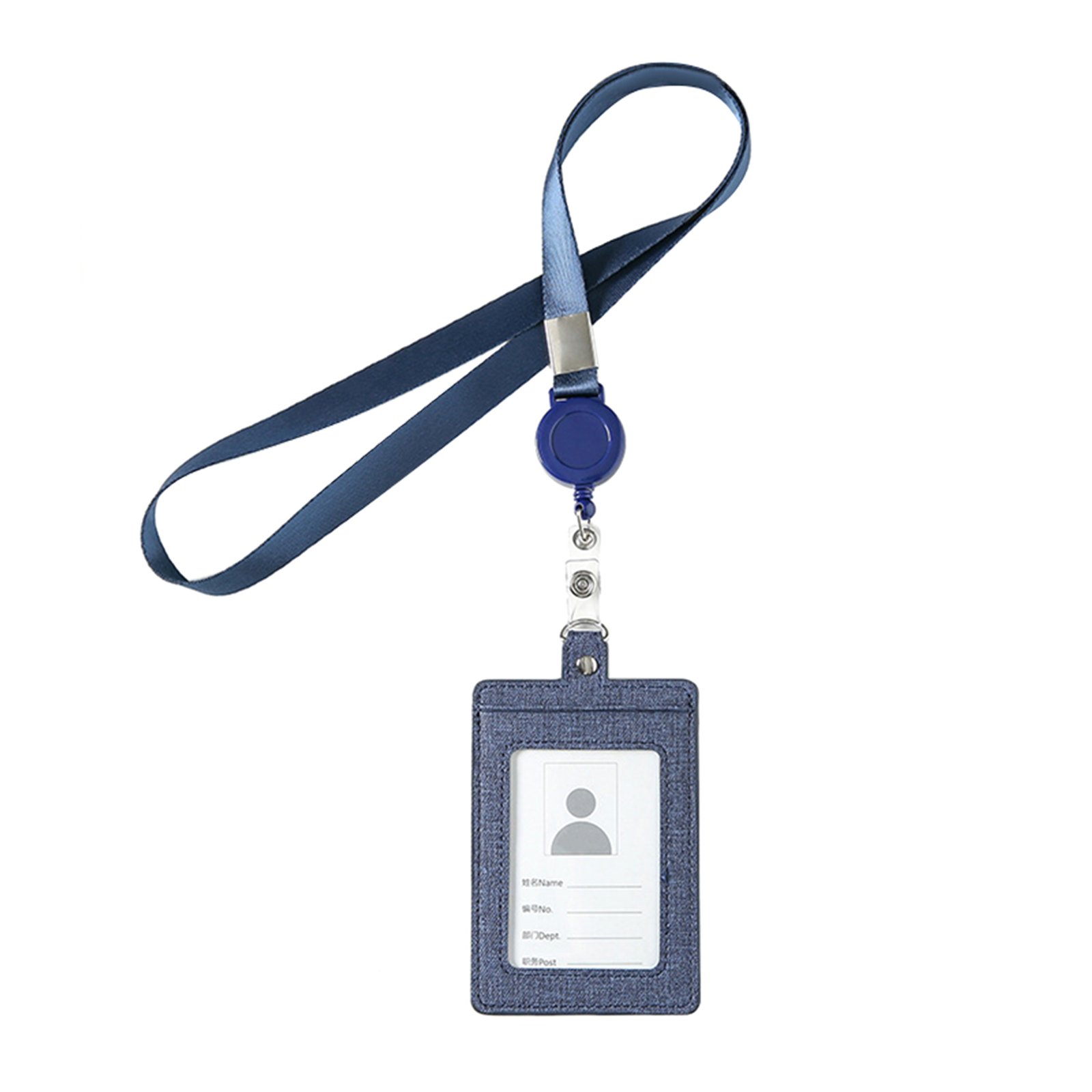 ID Badge Holder With Retractable Lanyard