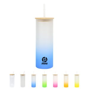 18 Oz Color Changing Glass Tumbler