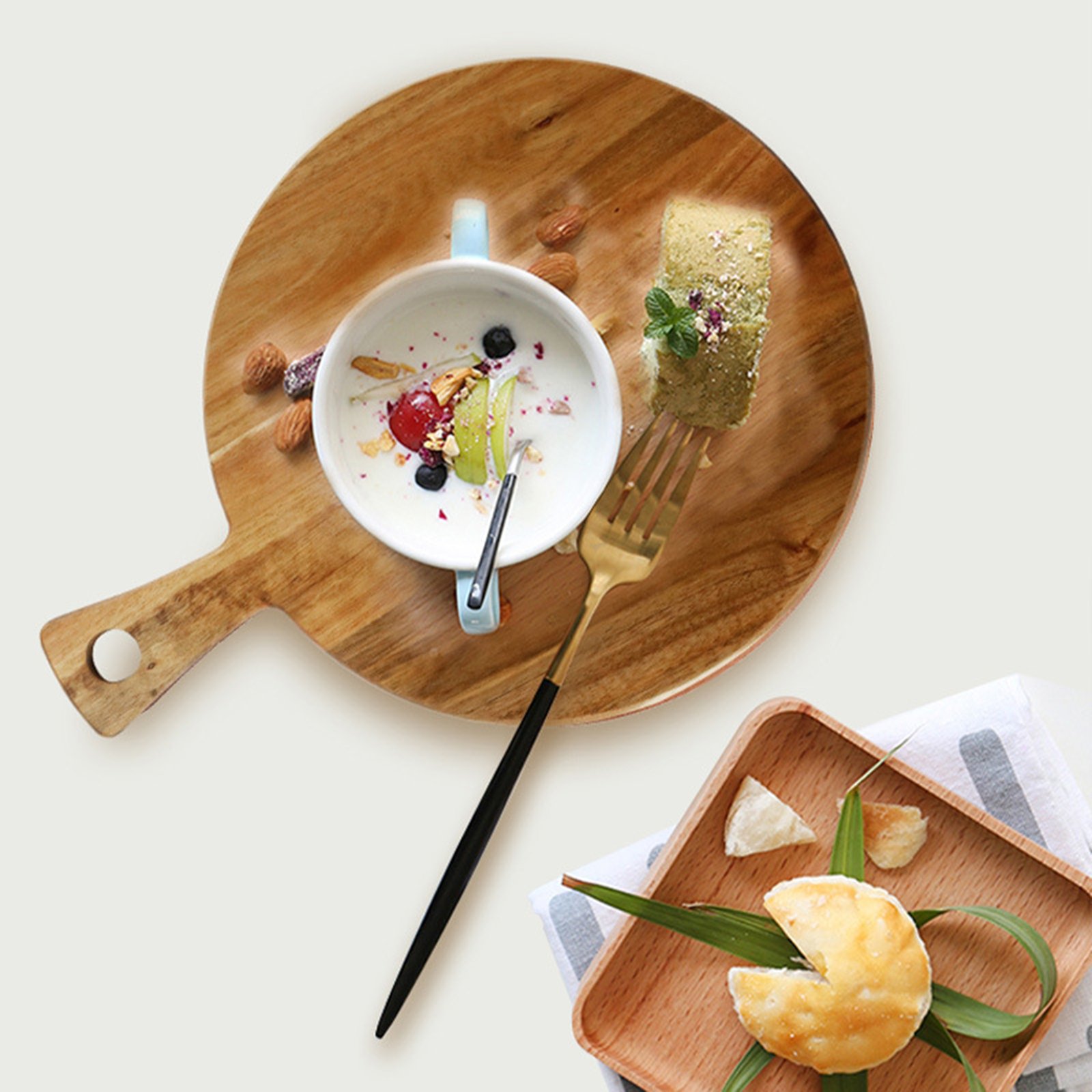 12" Cutting Board Wooden Pizza Board