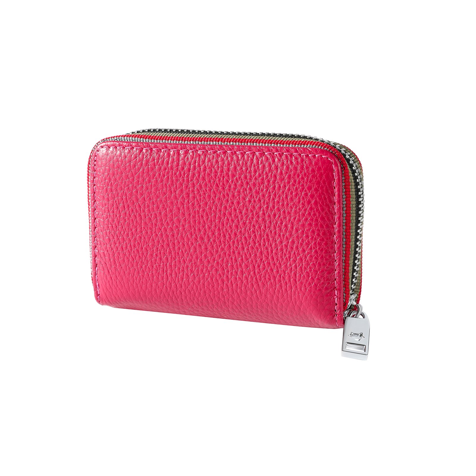 Leather Credit Card Wallet with Zipper