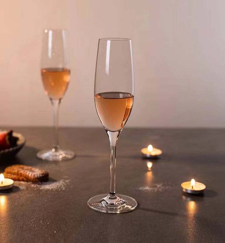 8oz Premium Crystal Champagne Glasses Elegant Flute Set of 4