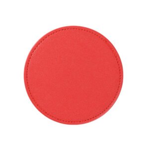Leather 4-Round Coaster Set